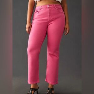 Anthropologie The Yaya Mid-Rise Crop Flare Jeans by Pilcro Sz 34